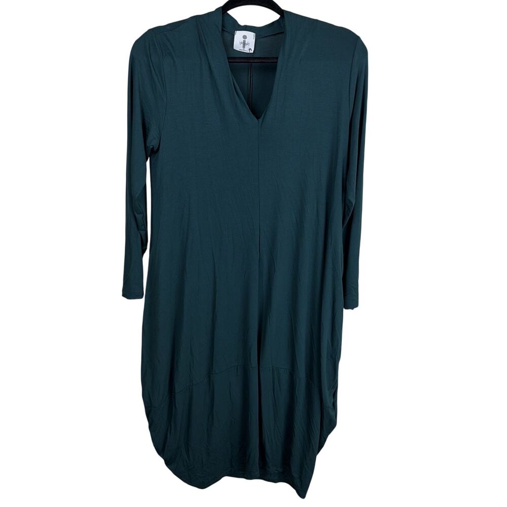NWT Inoah Deep Teal Green Modal Blend Balloon Maxi Dress Size XS